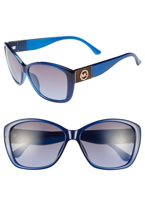 michael kors crystal blue oval sunglasses